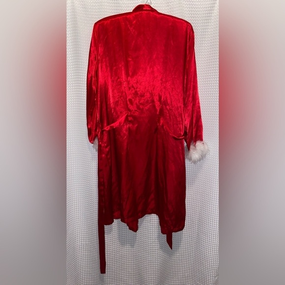 Women’s‎ STUDIO Donatella Y2K mob wife red satin Valentine robe size medium - Picture 11 of 13